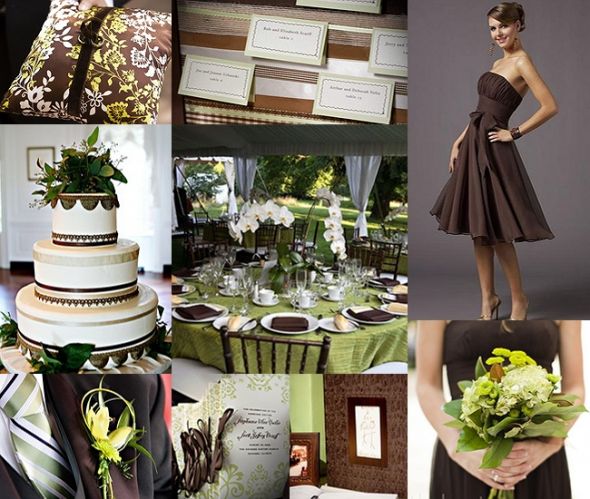 Chocolate Brown and Sage Green Wedding Don't Miss