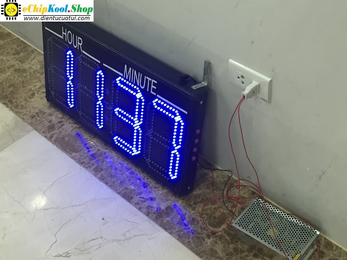 Đồng hồ treo tường led đơn QC - BLUE