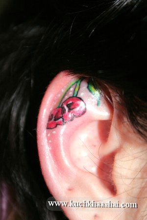 behind ear tattoos for girls. ehind ear tattoos for girls.