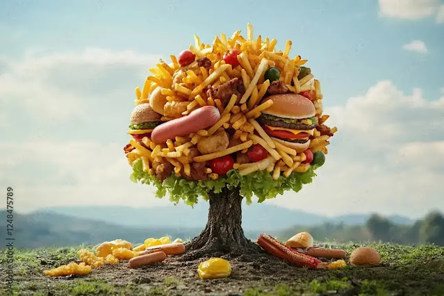 Unhealthy foods like fried items, coffee, and spicy dishes