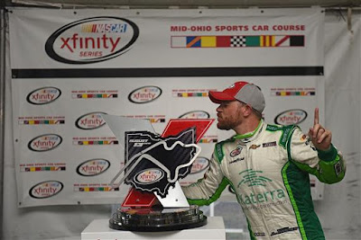 #NASCAR Rain Wild Road Race - Justin Marks put a storybook ending to the very entertaining NASCAR Xfinity Series race at Mid-Ohio Sports Car Course with his victory. 