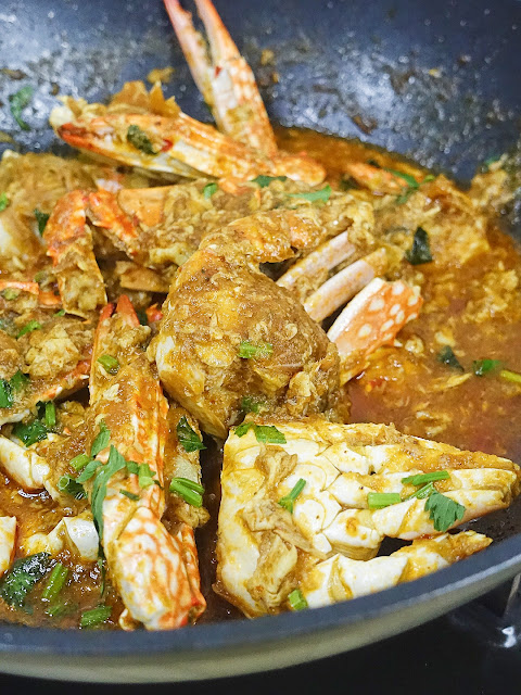 ketam bercili, chilli crab, singapore chilli crab, resepi Ketam