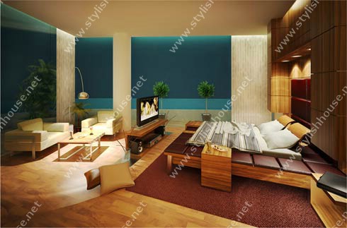 Wonderful wooden master bedroom