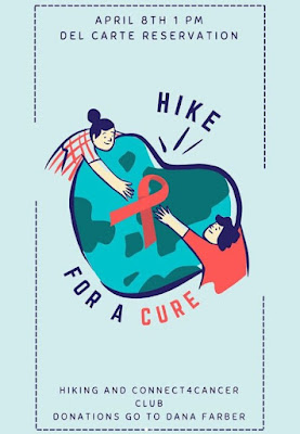 FHS clubs schedule hike at DelCarte to raise money for the fight against cancer - April 8