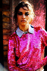 Pink sequined blazer