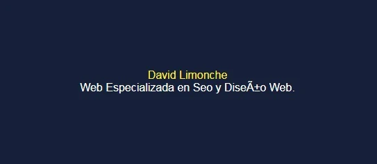 ejemplo de cabecera html con un color amarillo y un titulo pequeño sin subrrallado