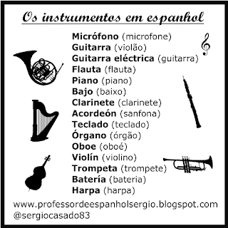 Los instrumentos musicales en portugués