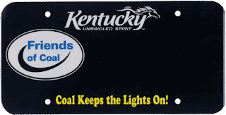 KY friends of coal license plate