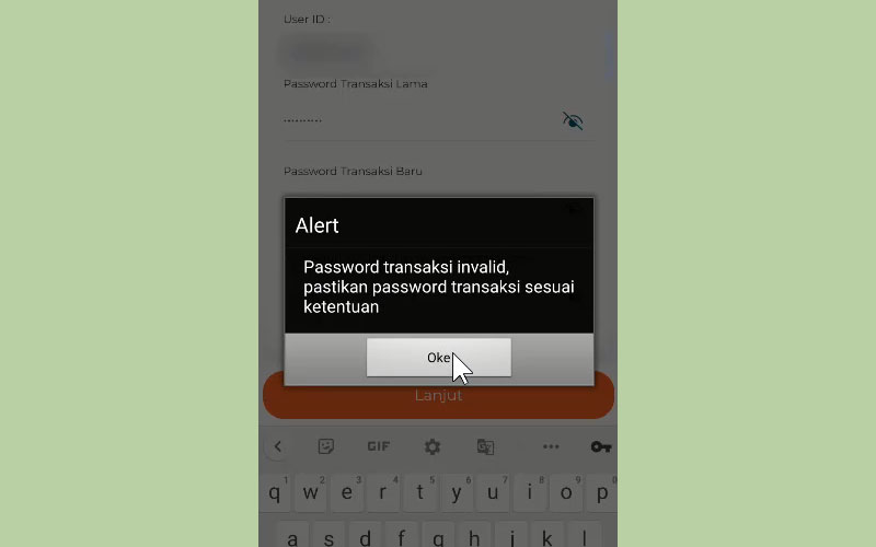 password transaksi invalid bni mobile banking