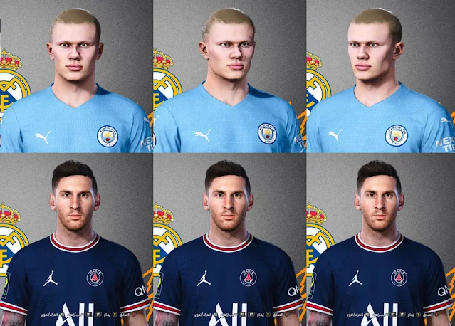 Erling Haaland & Lionel Messi Face For eFootball PES 2021