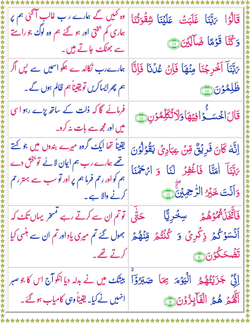 Quran,Surah Al-Muminoon with Urdu Translation,Quran with Urdu Translation,