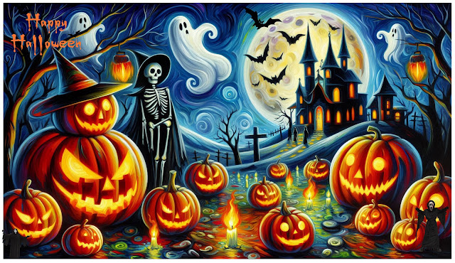 Halloween 2024. Laget ved hjelp av kunstig intelligens og PhotoShop.