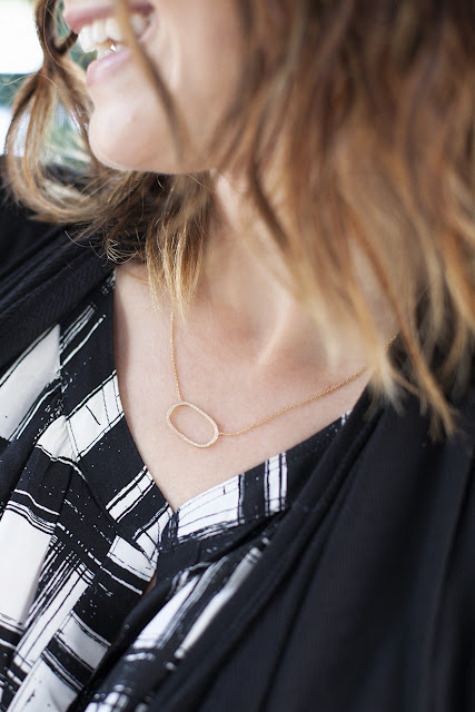 Graphic Flare | Fall Outfit Post with Amy West featuring Anthropologie | Delicate Necklace
