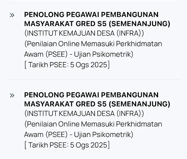 Penolong Pegawai Pembangunan Masyarakat Gred S5