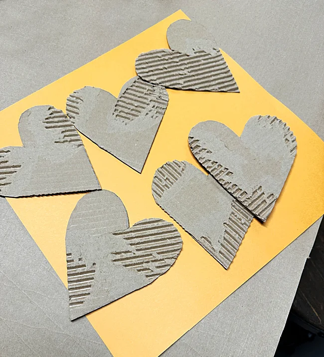 corrugated hearts