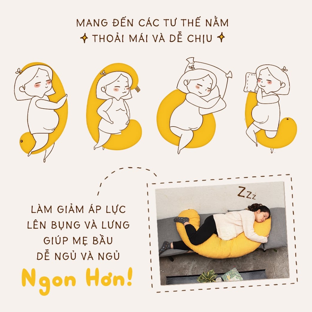 [A159] Mẹo hay chọn gối bà bầu Đậu Khuyết giúp Mẹ ngủ ngon