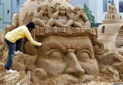 art in the expression of it through the medium of sand