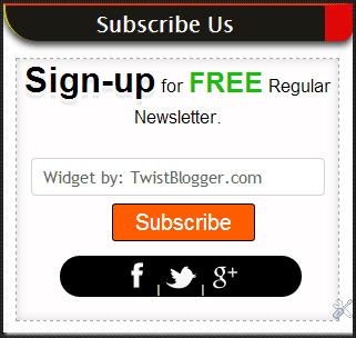 Add Stylish Subscription Box With Social Buttons To Blogger Sidebar