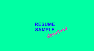 resume sample download