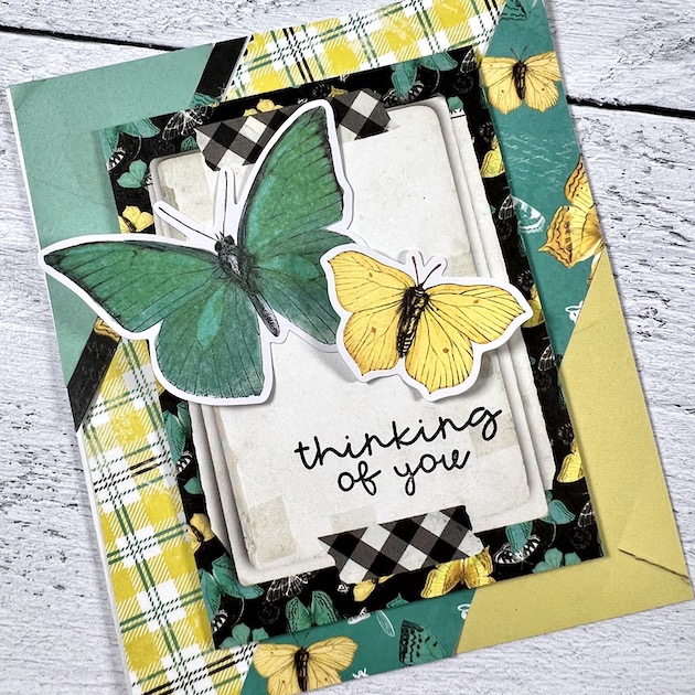 Handmade Card with Butterfly By Artsy Albums