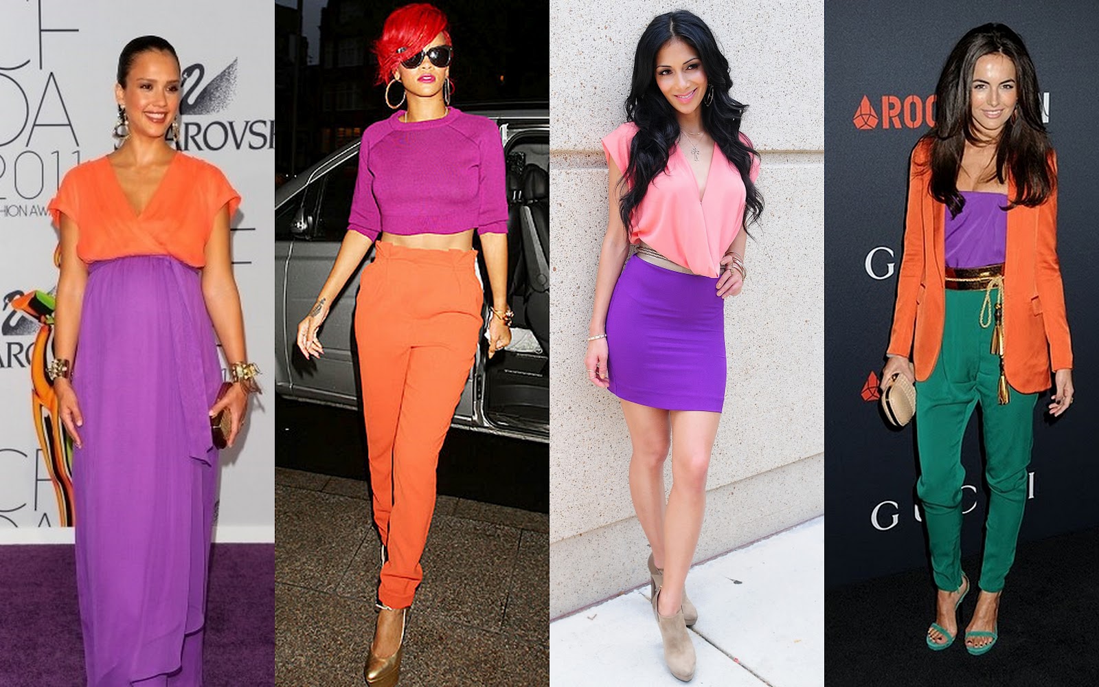 Some of the famous celebrities , can be seen dressed up in bright hues