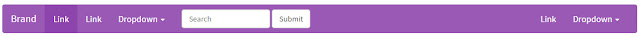 Amethyst Bootstrap Navigation Menu