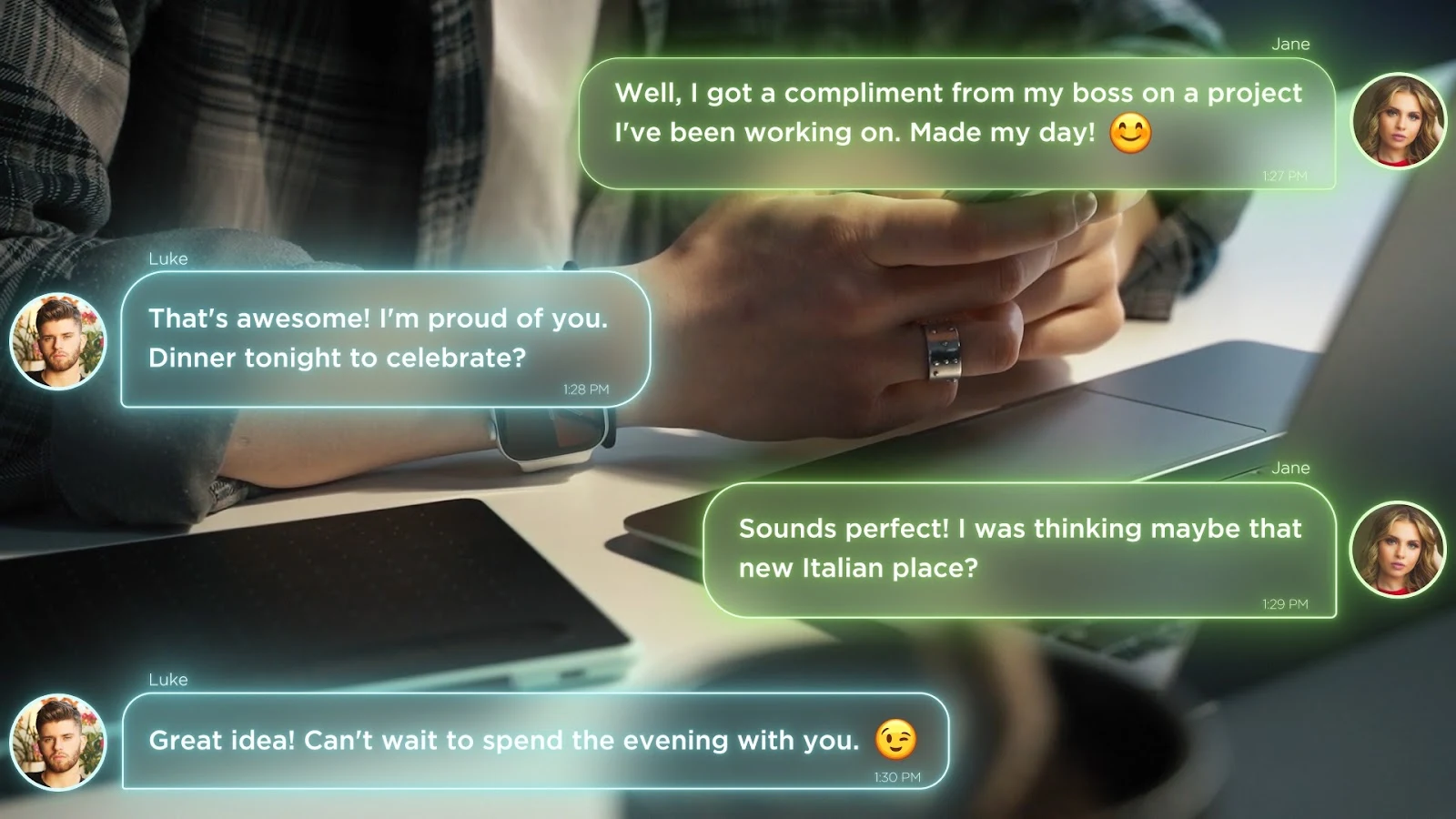 Modern Text Message Chat Bubbles Animation - Overlay