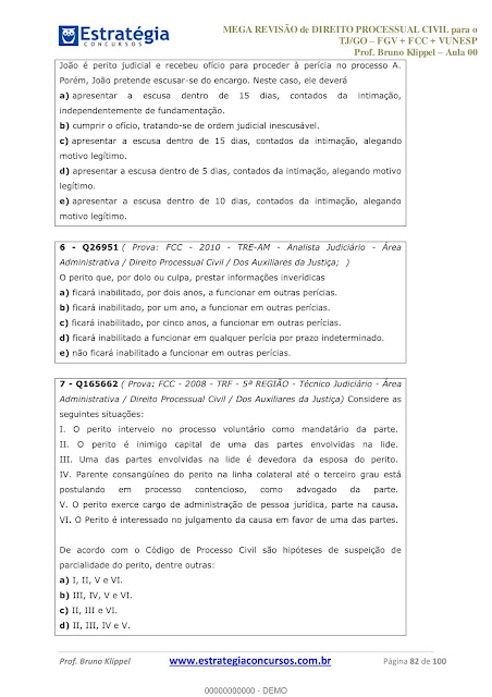 Questões de direito processual civil pdf