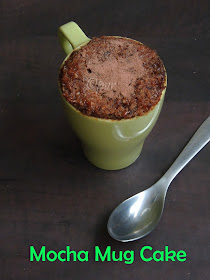 Eggless Butterless Mocha Mug Cake