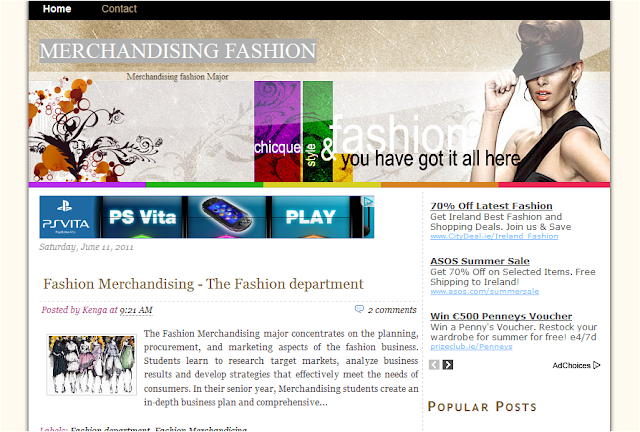 Fashion Theme Blogger Template