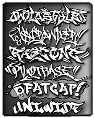 graffiti alphabet block style. Black Classic Graffiti Fonts