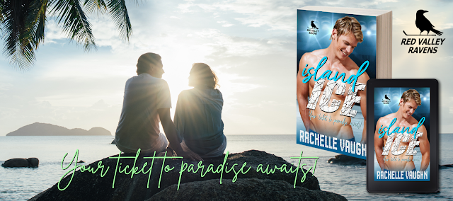 island ice by rachelle vaughn forced proximity romance book vacation beach reads summer romcom steamy ebook