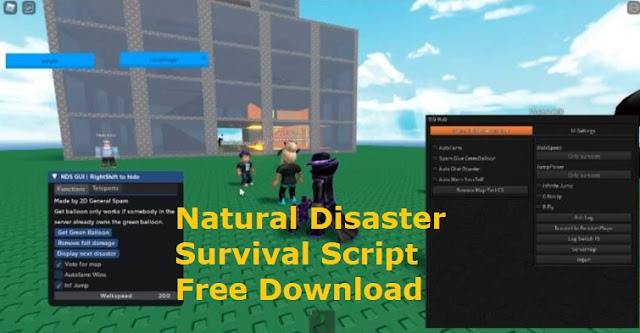 Roblox Natural Disaster Survival Script: GUI Hack Free Download