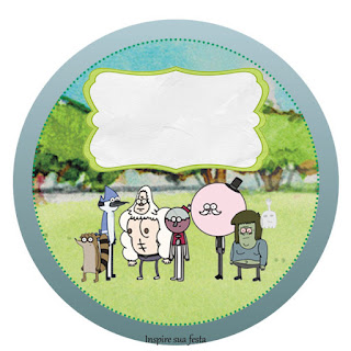 Regular Show Toppers or Free Printable Candy Bar Labels.