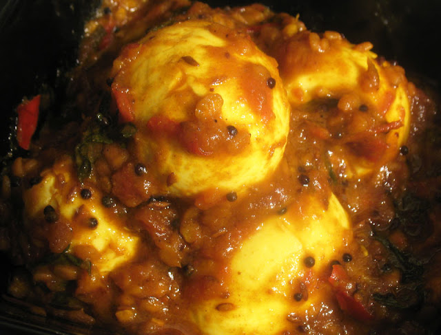 egg curry amongst urad dal as well as tamarind