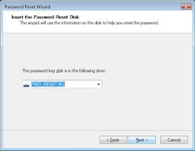Insert the Password Reset Disk
