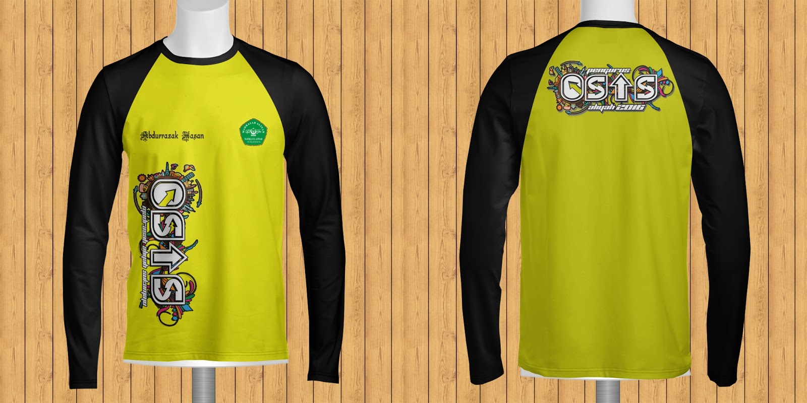 contoh desain kaos osis Abdurrazak hasan