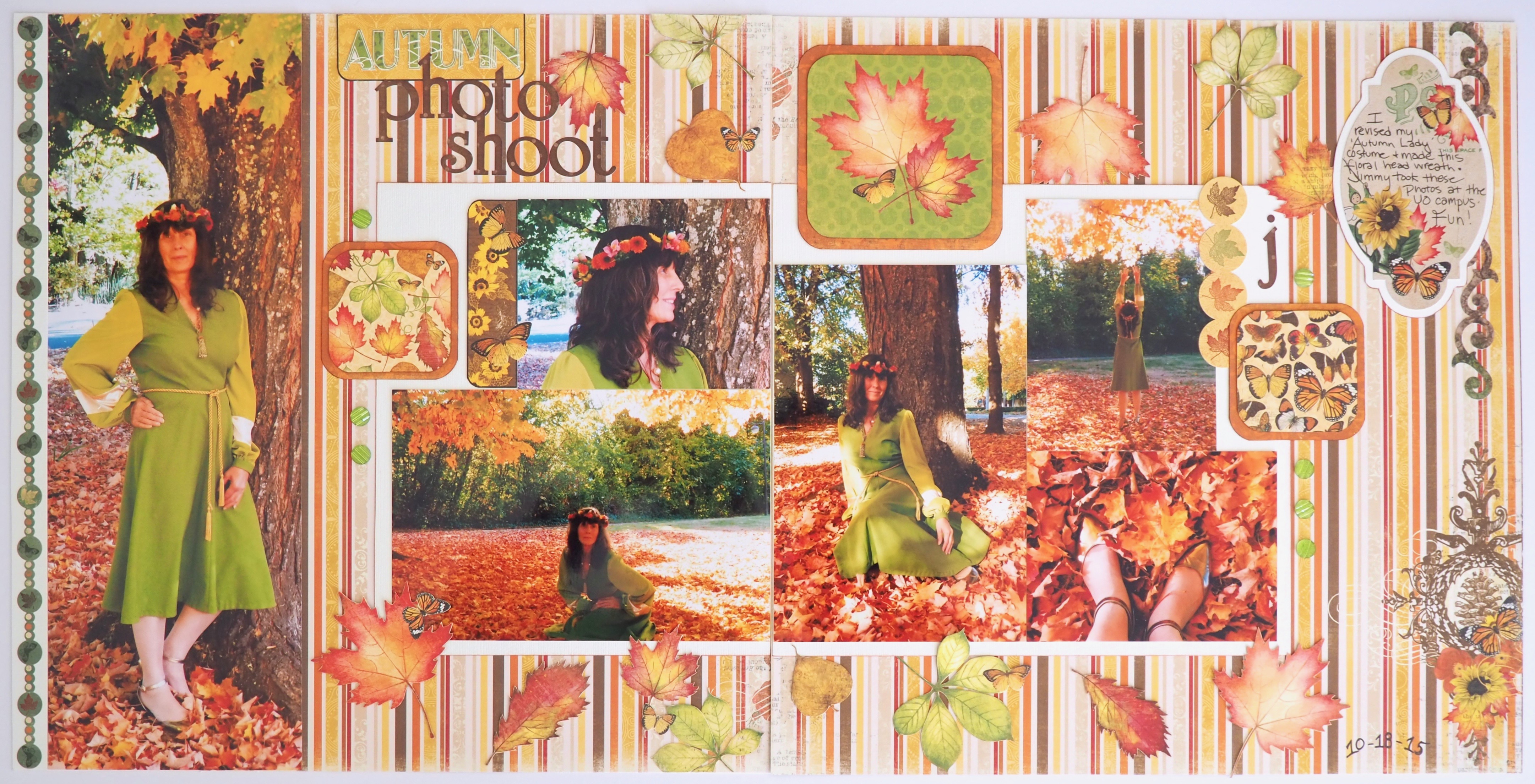 Under The Plum Blossom Tree, Autumn Photo Shoot - A Scrapbook Layout