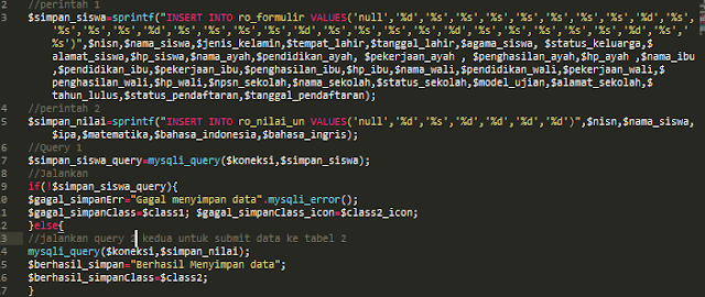 Contoh Menyimpan Data Ke 2 Tabel MySQL Sekaligus Menggunakan PHP MySQLi