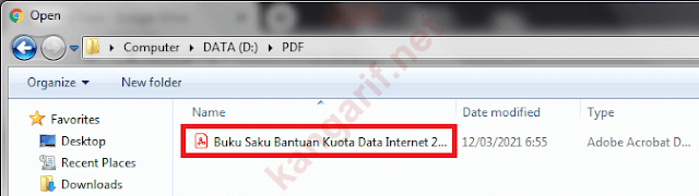 pilih file pdf yang mau diconvert ke word