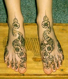 New Foot Mehndi Designs 2012