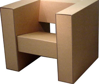 Furniture Unik Kursi Meja Lemari  Terbuat dari  Kardus  