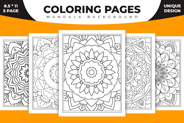 Mandala KDP Interior Coloring Page free download