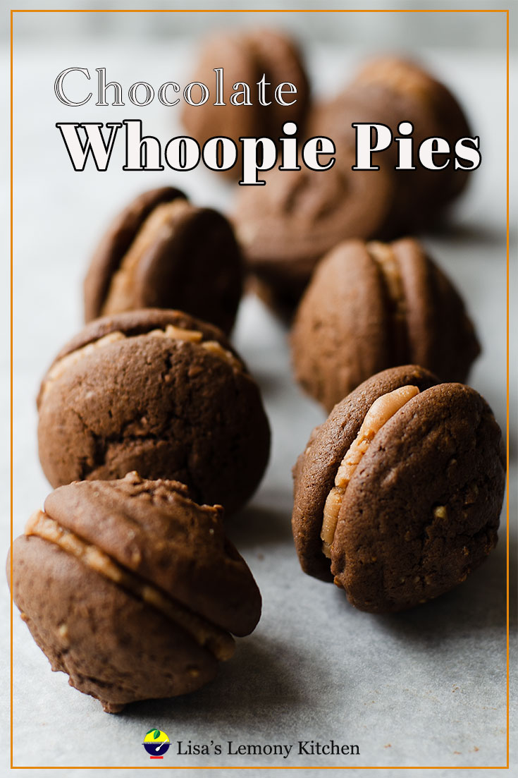 Rich decadent Chocolatey Fudgy whoopie Pies recipe.