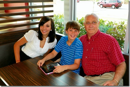 Lydia (14), Blaine (10) & Poppa Doppey (64)