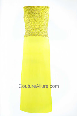 jacqueline kennedy, chartreuse evening gown