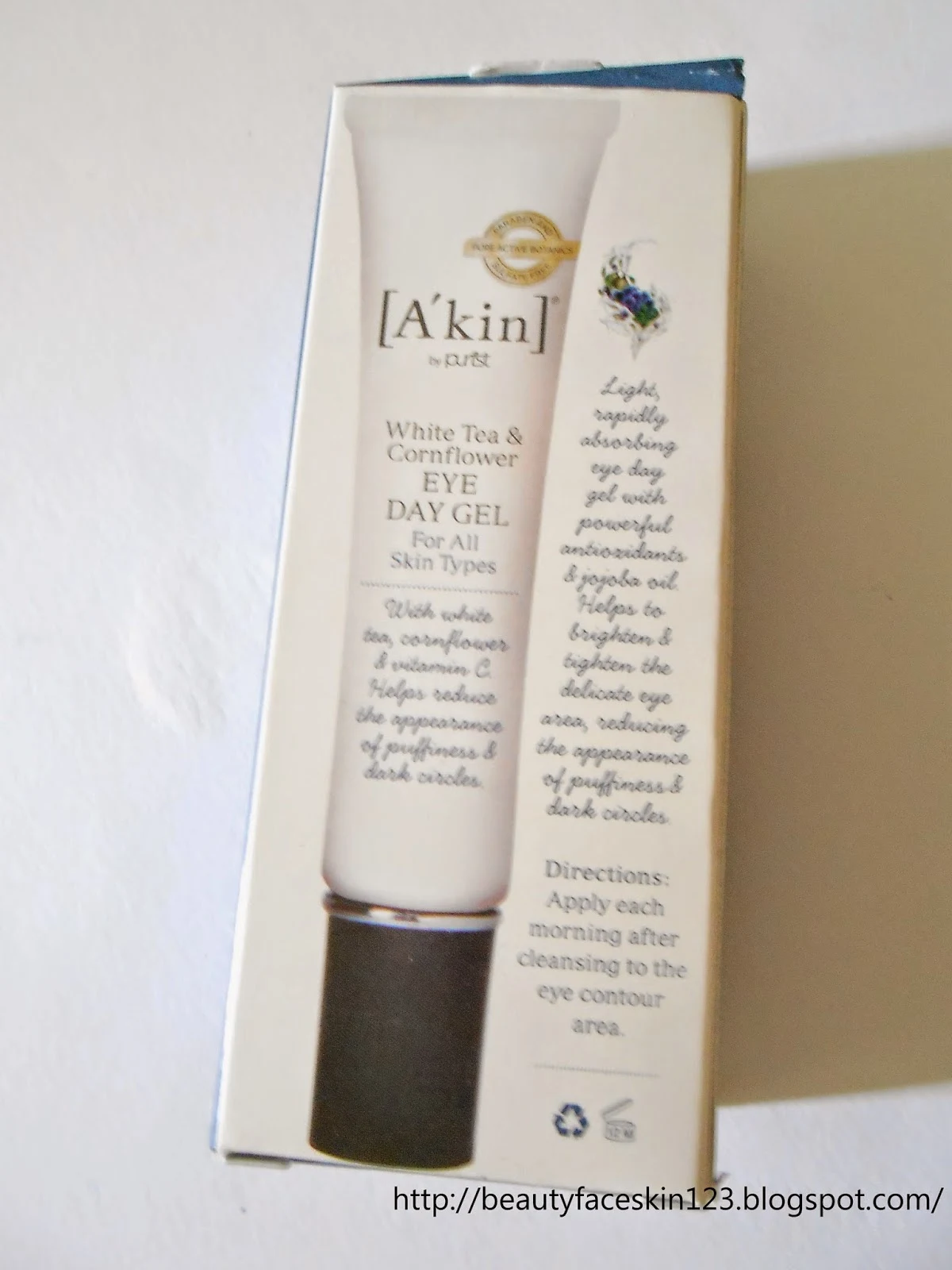 A'KIN WHITE TEA&CORNFLOWER EYE DAY GEL