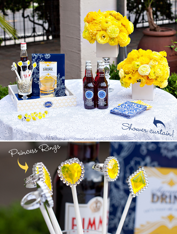 Royal Wedding Bridal Shower Yellow and Blue Wedding Inspiration