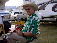 Jack Mauer and his dobro at the 2007 Bitterroot Bluegrass Festival in Hamilton, MT