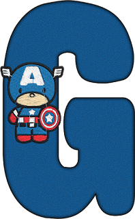 Abecedario del Capitán América Bebé. Captain America Baby Alphabet.